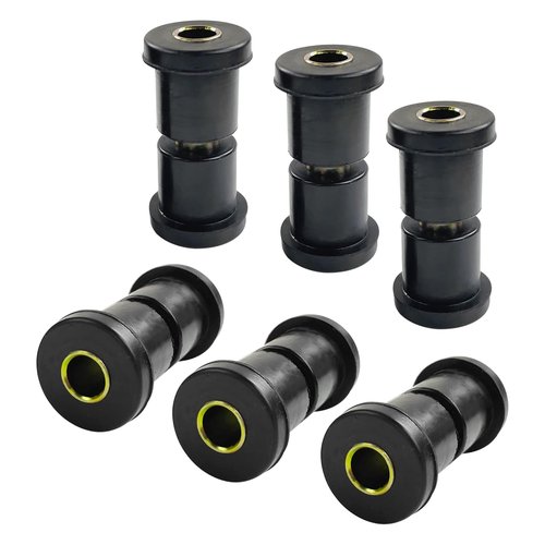 Huskey EZGO TXT Golf Cart Rear Leaf Spring Bushing Kit with 6X Sleeves and 12X Bushings Made of Long Lasting Rubber for 1996-Up. Replaces OEM Sleeve Part No#: 70289G02 and Bushing Part No#: 70291G0.