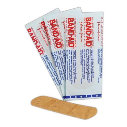 Johnson & Johnson Band-Aid Woven Adhesive Bandages - Tan, 1" x 3" | Box of 100