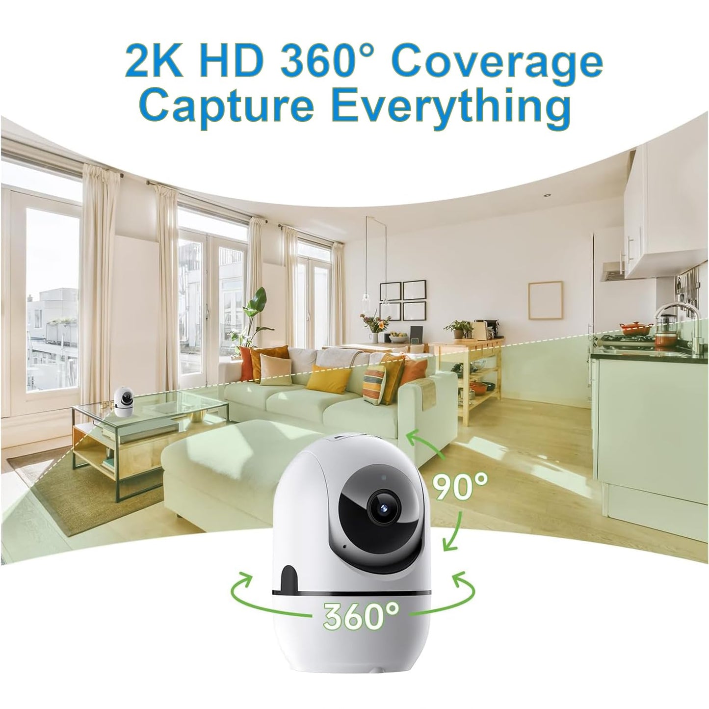 GBIUT Pan/Tilt Indoor Security Camera, 5G&2.4G WiFi Indoor Cameras Wireless for Home Security, Baby/Pet/Dog/Cat Camera with Phone App, Motion Sensor & Night Vision, 2-Way Audio, TF/Cloud Storage