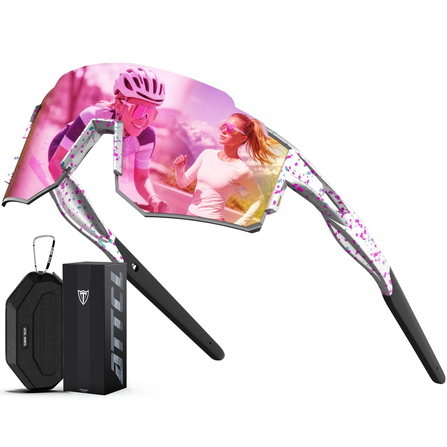 ATTCL 0.9 oz Men Women Sports Sunglasses Lightweight for Cycling Running WP
