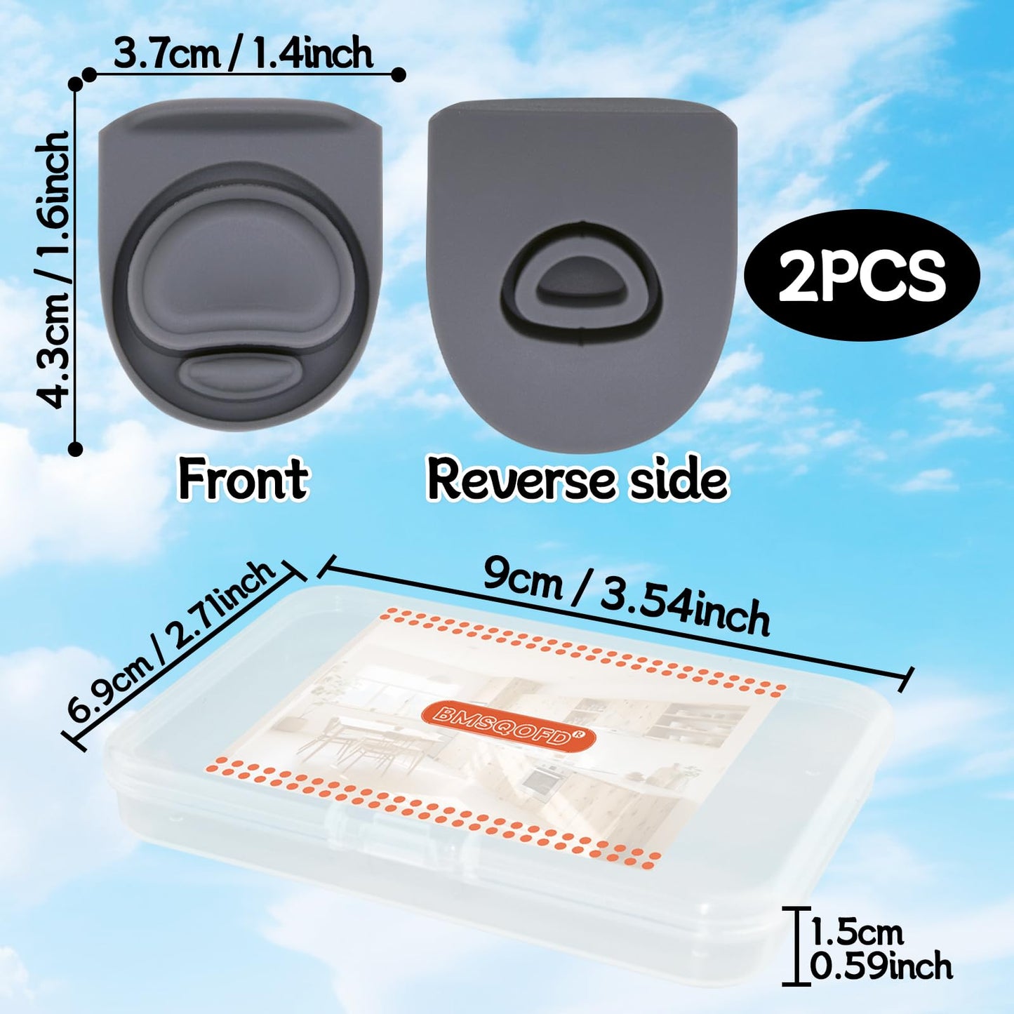BMSQOFD 2 Pcs Replacement Rubber Seal Stopper Compatible with Owala FreeSip,Water Bottle Top Gasket Lid for Owala 16/19/24/32/40oz Seal Bottle Mouth Cap Silicone Stopper Parts Insert Accessories（Gray）