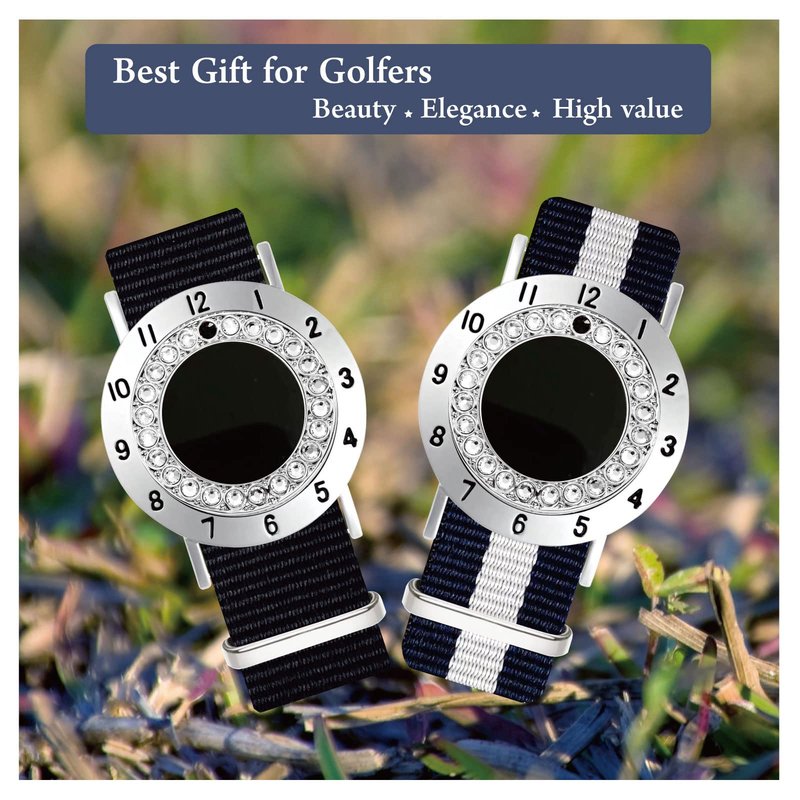 E TRUEE Golf Ball Marker with Golf Stroke Score Counter Bracelet, Golf Accessories Golf Gifts, Golf Counter for Women