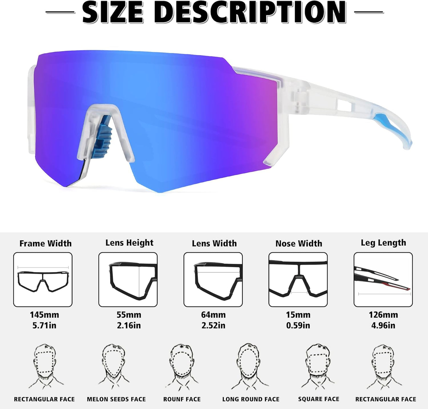 Storycoast Polarized Sports Sunglasses - UV400 Protection for Men & Women | Ideal for Driving, Fishing, Cycling
