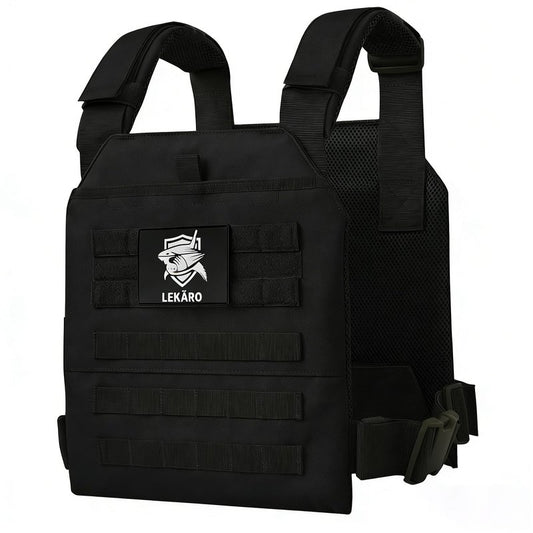 Adjustable Weighted Vest for Men Women – Tactical Vest for Rucking, HIIT & CrossFit, Fits 10x12 Plates, 600D Breathable Weight Vest & Exercise Vest for Strength Training, Weights Not Included
