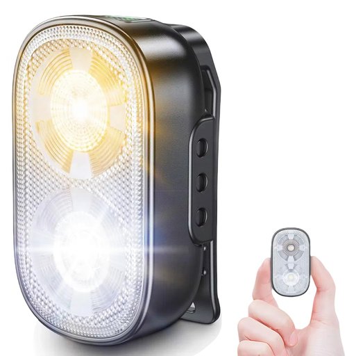 Zewdov 500LM Ultra Bright Mini Clip-on Flashlight Rechargeable, 10 Modes Hands-Free Pocket EDC Flashlights, Waterproof Small Keychain Flashlight, Running Lights for Runners/Emergency/Work/Walking