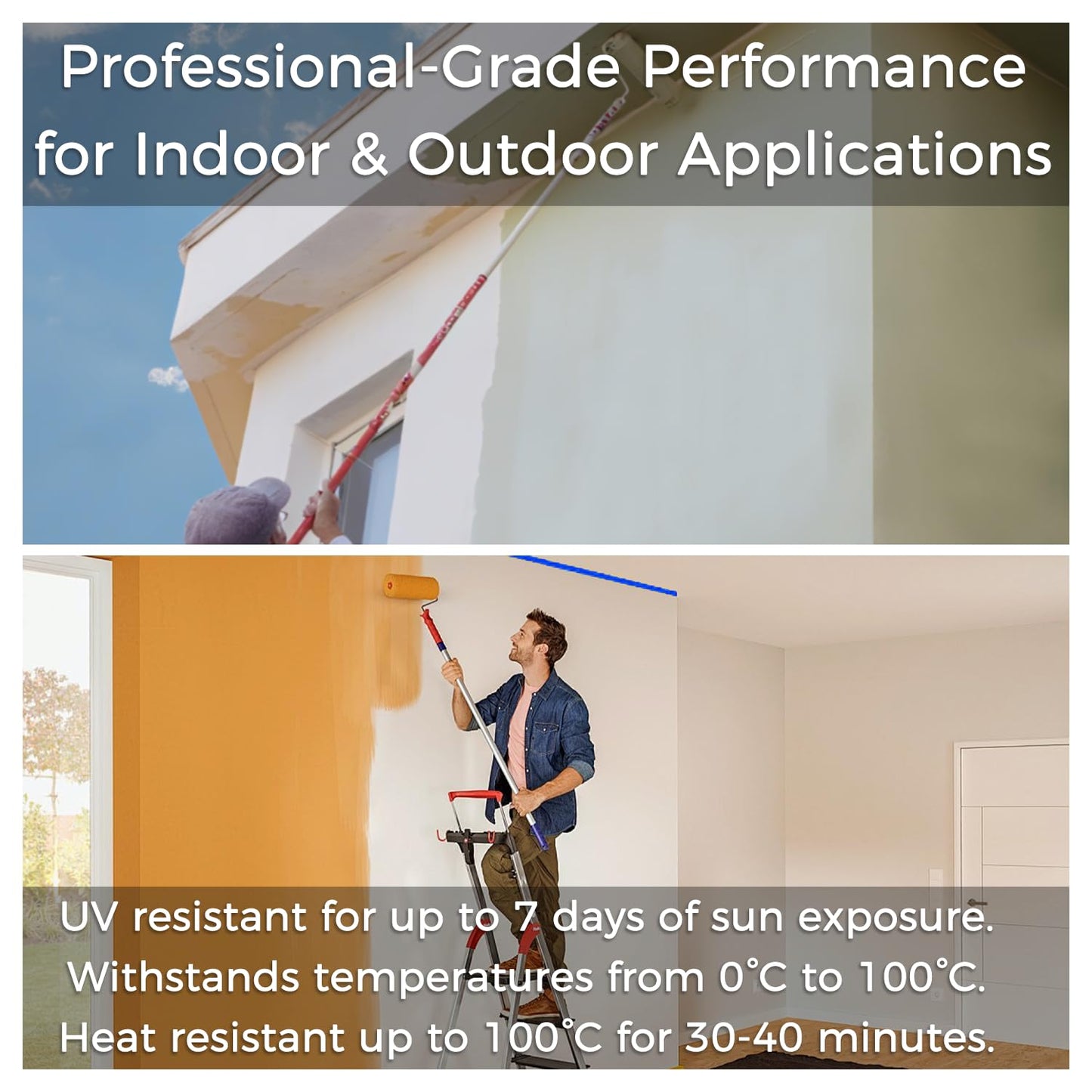 SWRT 1 Inch x 55 Yards x 12 Rolls (660 Total Yards) Premium Blue Painters Tape - Upgraded Adhesive Masking Tape, Paint Tape, Multi-Surface Blue Tape for Painting, No Residue, Easy Removal, Trim