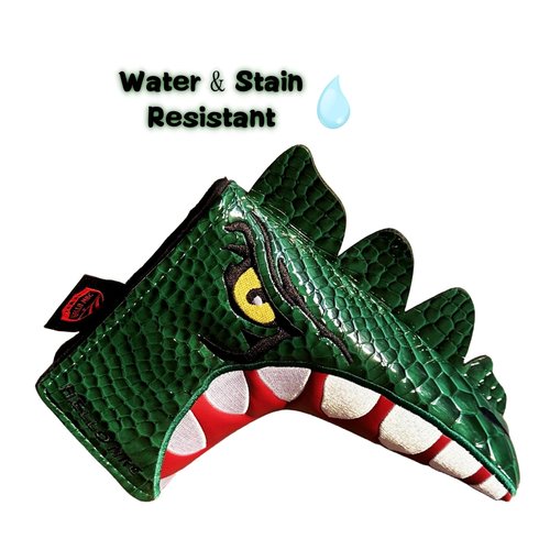 Cool Dinosaur Golf Blade Putter Cover Headcover Club Protective Case, PU Leather Golf Putter Head Covers Magnetic Golf Headcovers Gifts for Men