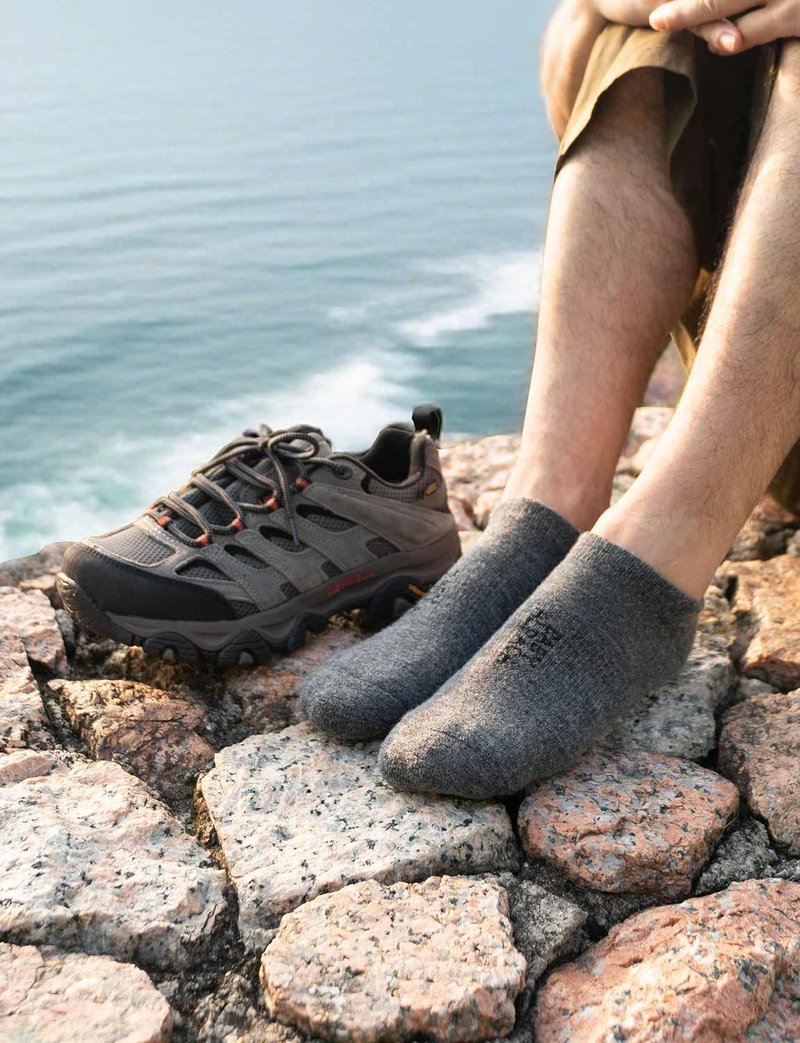 Juclise Alpaca Wool Any Season No Show Midweight Merino Outdoors Socks Men&Women Moisture Wicking Hiking Cushioned Breathable (US, Alpha, X-Large, Regular, Regular, Dark Grey)