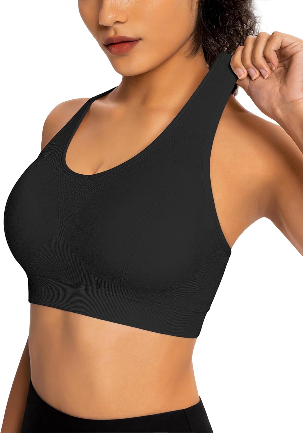 AENLLEY Padded Sports Bras for Women - Breathable Medium Support for Yoga & Gym Fitness