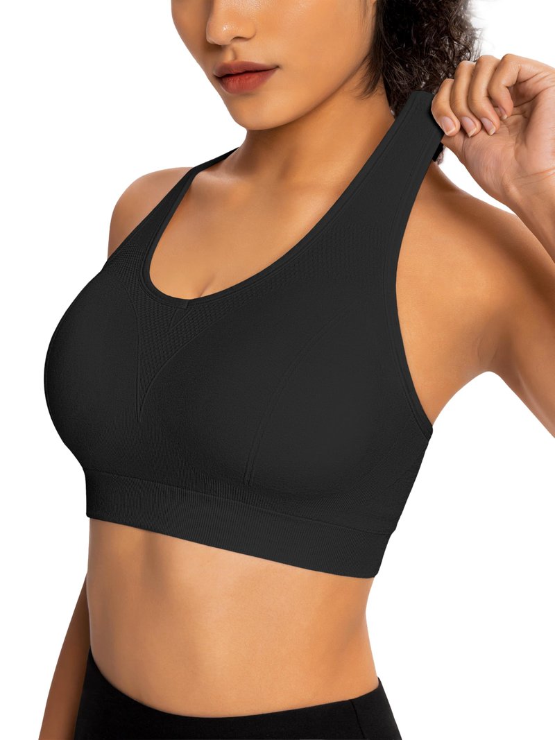 AENLLEY Padded Racerback Sports Bras for Women - Breathable Medium Support for Yoga Gym Workout Fitness