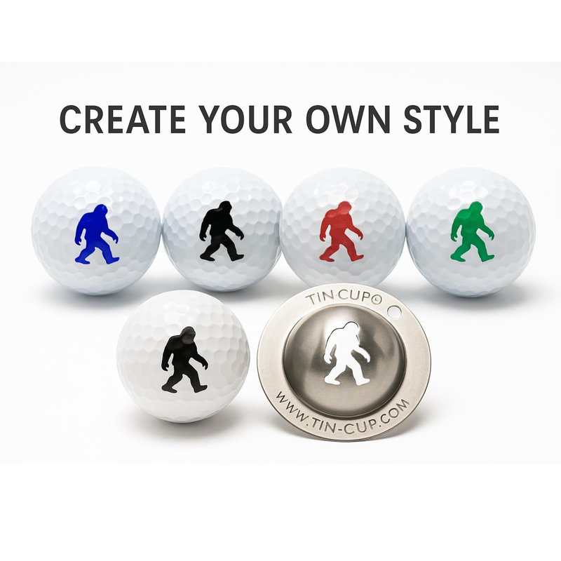 Tin Cup Golf Ball Custom Marker Alignment Tool (Sasquatch)