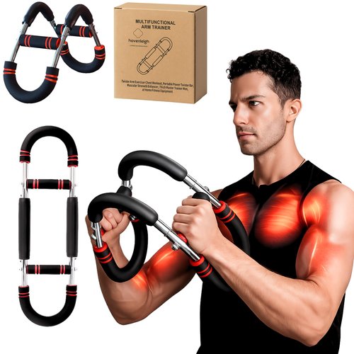 Havenleigh Adjustable Arm Exerciser, Chest Expander, Twister Bar for Biceps Triceps, Versatile Muscular Strength Enhancer, Upper Body Workout, Portable Home Fitness Equipment (Limitless Blue)