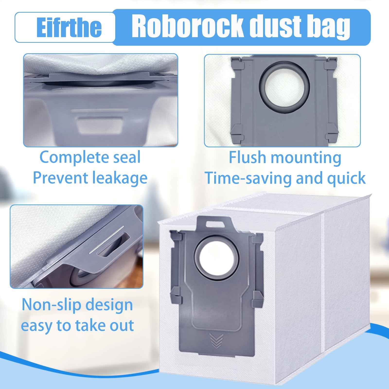 18 pack Dust Bags for roborock Qrevo, Qrevo MaxV, Qrevo S, Qrevo Pro, Qrevo Master, S8 Max Ultra, S8 MaxV Ultra, Qrevo plus Vacuum Cleaner,2.7L Large Capacity Disposable Dust Bags Replacement