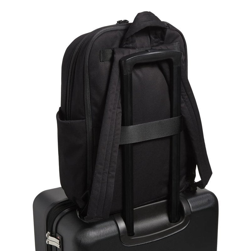 Vera Bradley Women's Cotton Utility Large Backpack, Black, One Size