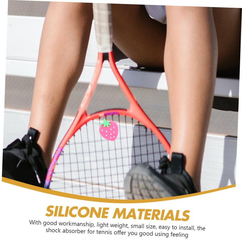 Kisangel Tennis Racket Shock Absorber 2 Pieces Mini Vibration Dampeners for Stable Comfortable Play Lightweight and Easy to Install Tennis Accessory