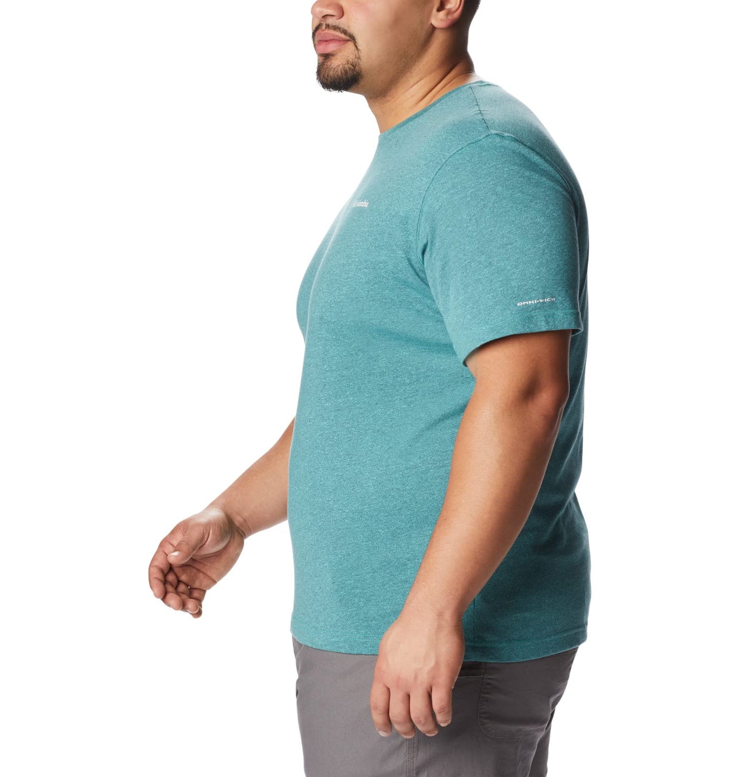 Columbia Men's Big & Tall Thistletown Hills Short Sleeve, Electric Turquoise/Collegiate Navy, Large B&T