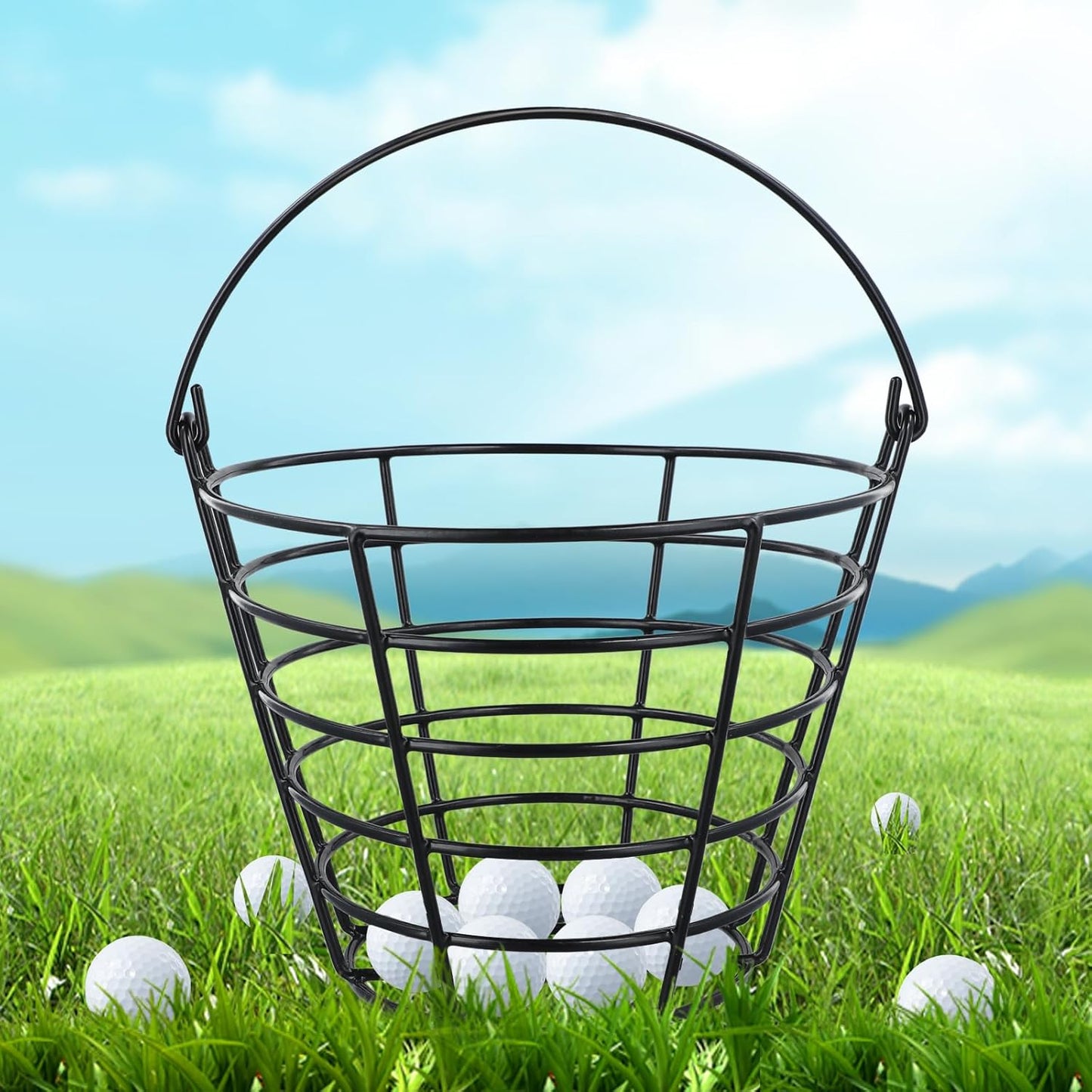 Roykaw Golf Ball Basket - Durable Container for 50 Balls | Easy to Organize with Handle