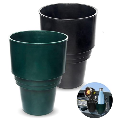 TonGass Universal Golf Cart Propane Heater Cup Holder Insert for Yamaha EZGO Club Car Replacement Cup Accessory for Golf Cart, ATV & UTV – Secure Drink & Propane Tank Holder Adapter - Black & Green