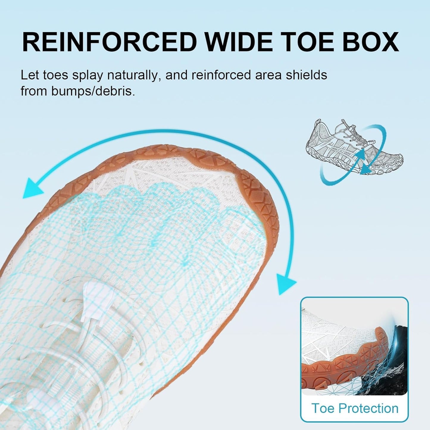 Skiennix Barefoot Shoes - Pro-Healthy Non-Slip Water Footwear for Men & Women | Wide Toe Design