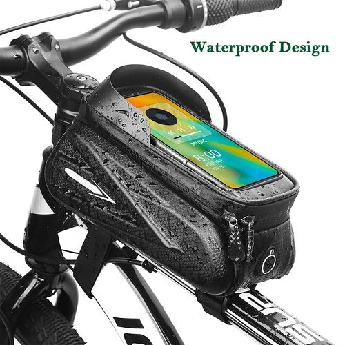 COTOUXKER Bike Frame Bag, Mountain Bike Phone Holder Bag for Road and Mountain Bikes Cycling Storage Bags