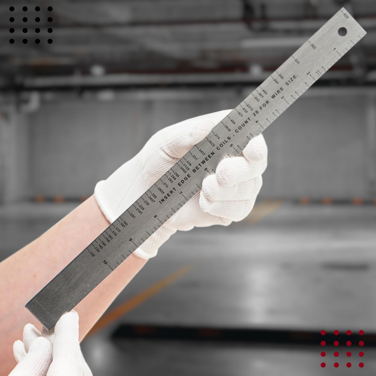 Garage Door Torsion Spring Wire Measuring Tool for .125 - .625, Steel Gauge Measuring Tool