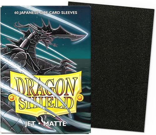 Dragon Shield | Matte Card Sleeves - 60 CT Smooth & Durable TCG Protection | Compatible with Yu-Gi-Oh, Naruto, Cardfight & Vanguard | Jet Color