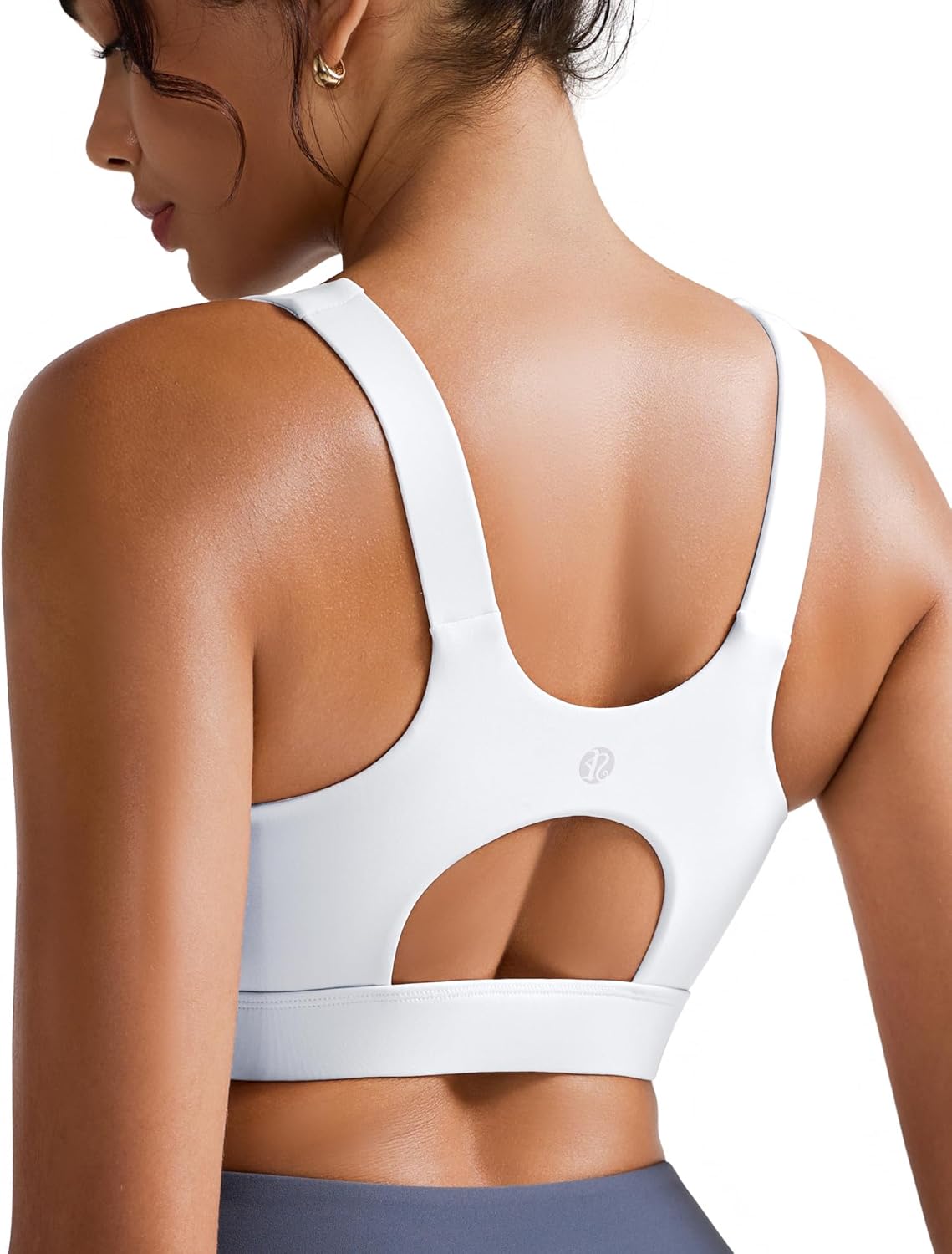 RUNNING GIRL High Impact Sports Bra - Racerback Design for Ultimate Support | Longline Crop Tank Top