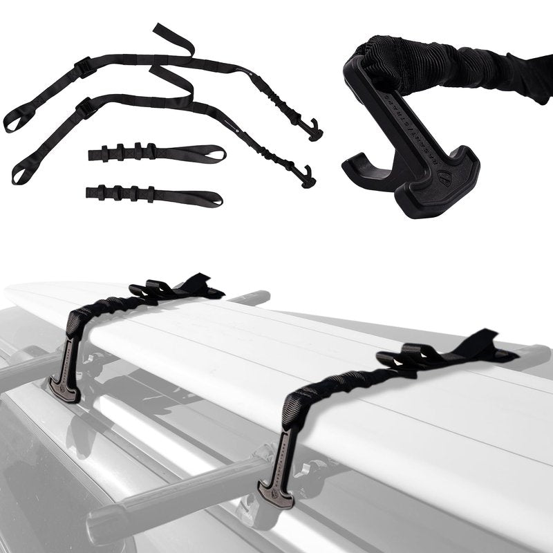 T-Pull Quick-Release Tie-Down Strap (2 Straps Included) – Fast, One-Handed Strap System for Surfboards, Paddleboards, Kayaks & Roof Racks – Ultra-Durable, Easy to Use, No Knots or Hassle