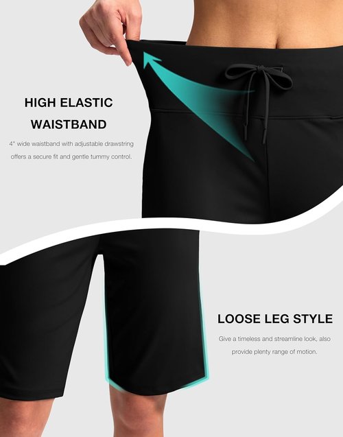 G Gradual Women's Bermuda Shorts - Comfy Knee-Length Stretch Shorts with Pockets | Ideal for Summer Walks