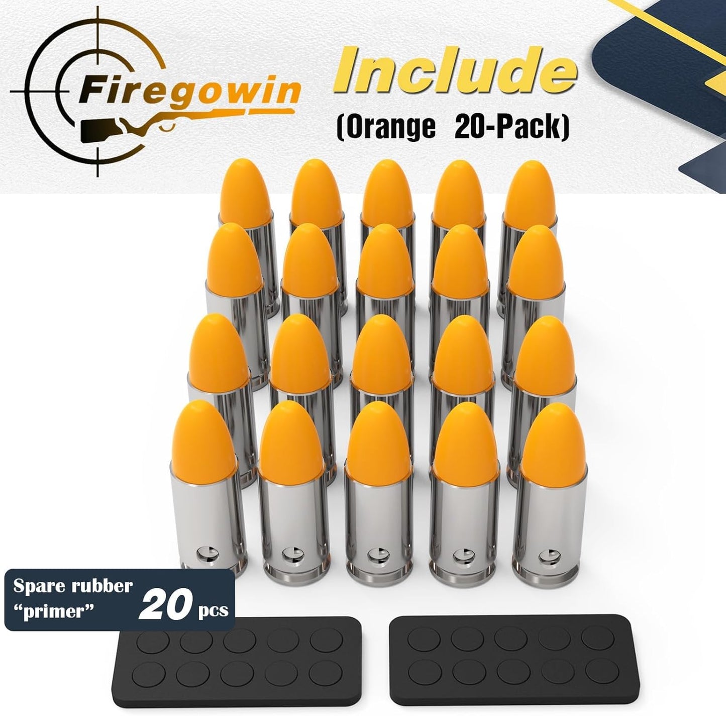 Pro Dummy Rounds Snap Caps - Reusable Training Rounds for Safe Dry Fire Practice | 9mm, 12GA, .50, .45, .380ACP