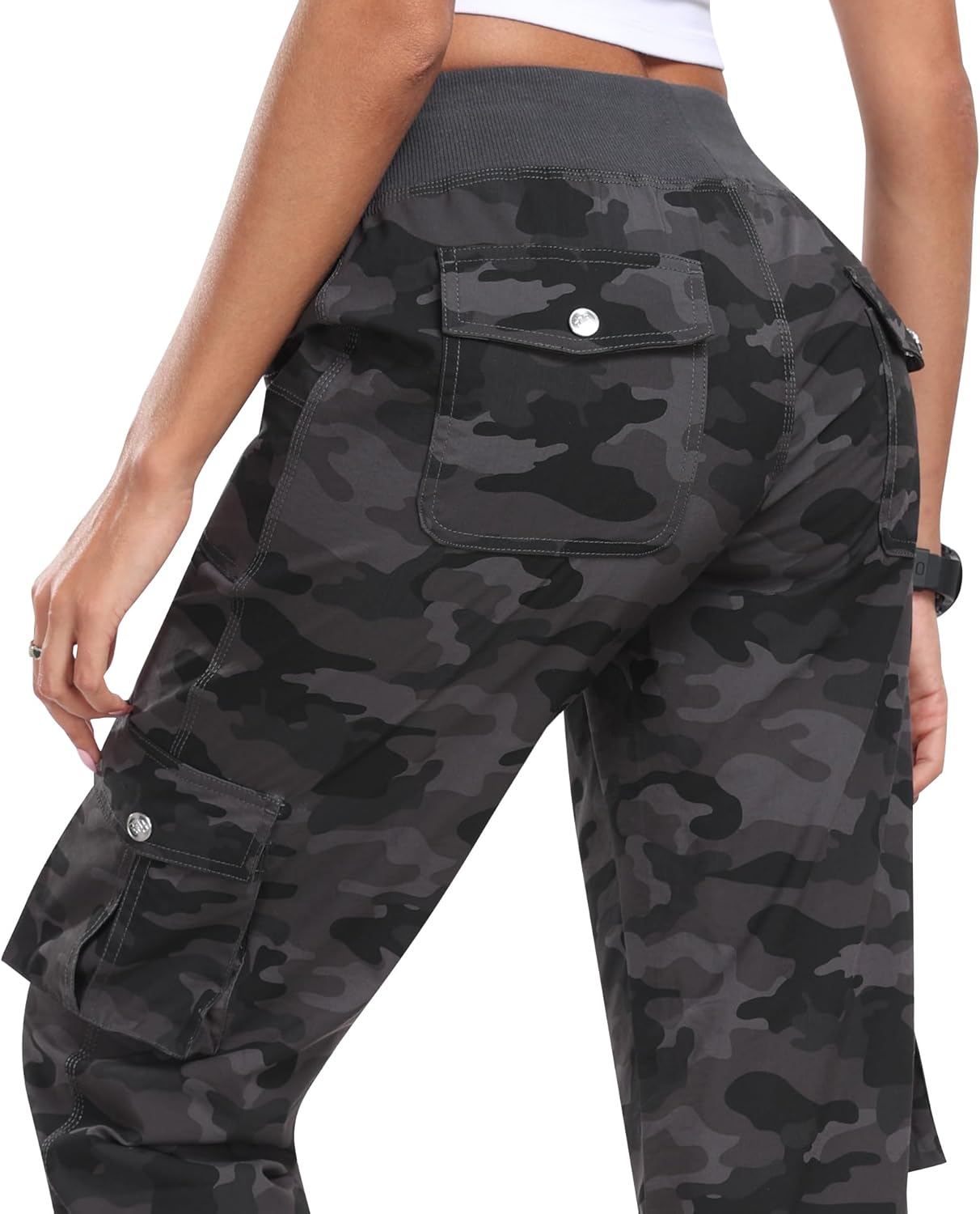 MoFiz Women's Capris - Lightweight Casual Pants with Pockets | Loose Fit Cargo Style for Hiking