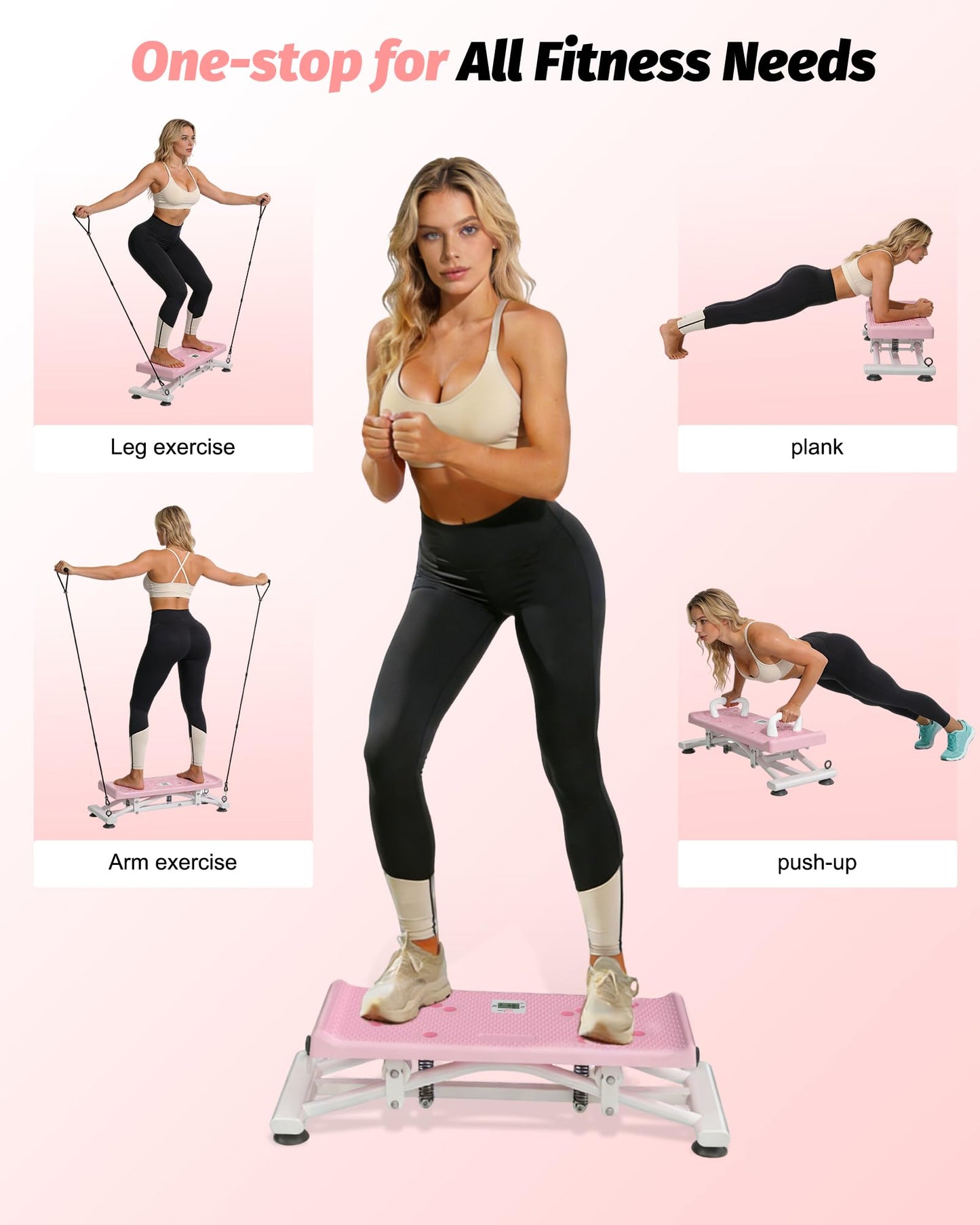 Balance Board for Adults, Ski Training Exercise Equipment with Resistance Bands, Portable Wobble Board with LCD Monitor, 300 lbs Capacity, Balance Trainer for Full Body Workout at Home Gym