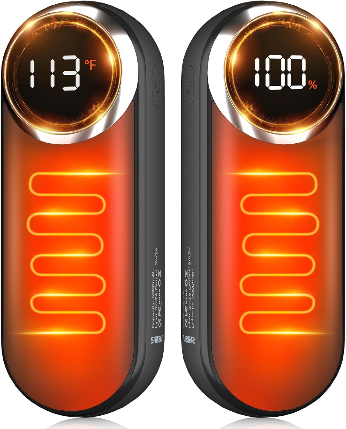 Rechargeable Hand Warmers 2 Pack - Magnetic AI Electric Hot Hands with 3 Heat Settings & 15H Battery Life | Portable Heater for Outdoor Activities