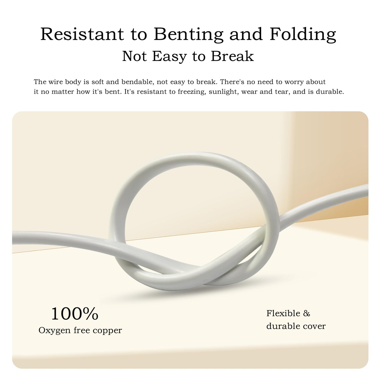 Polarity White Extension Cord 15FT 625W Extension Cords Thin Two Prong for Indoor Use Power Strip Outside Cables with Single Plug Ideal for Christmas Lights, Lamps, Cameras, Small Appliances (1 Pack)