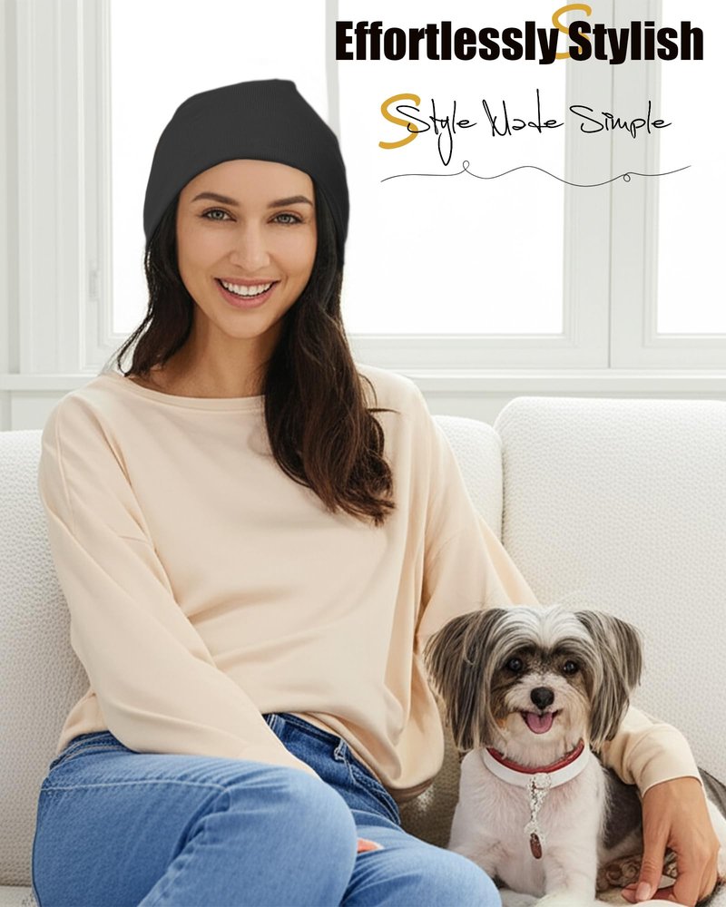 vidsel Slouchy Beanie Hats for Women & Men -Ultra-Soft Cotton Knit Cuffed Skull Cap Fashion Style Hipster Lightweight Daily Hat