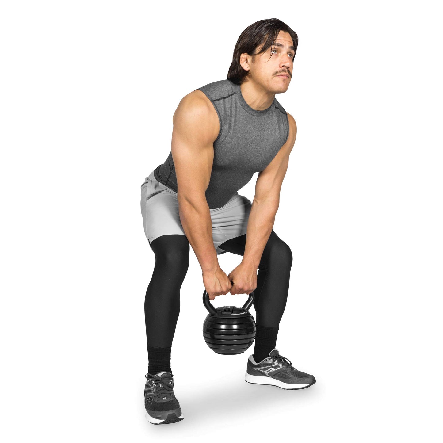 ProsourceFit Adjustable 40-lb Cast Iron Kettlebell Weight Set for Home Gym Strength Training