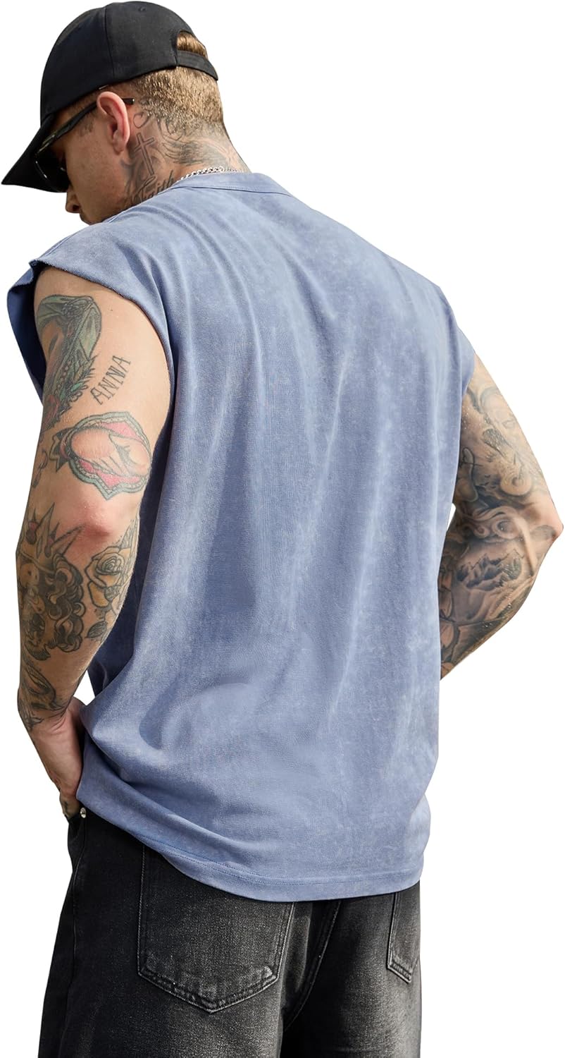 PLEPAN Men's Muscle Tank Tops - Sleeveless Workout Tee for Gym | Stylish Fit & Comfortable Design