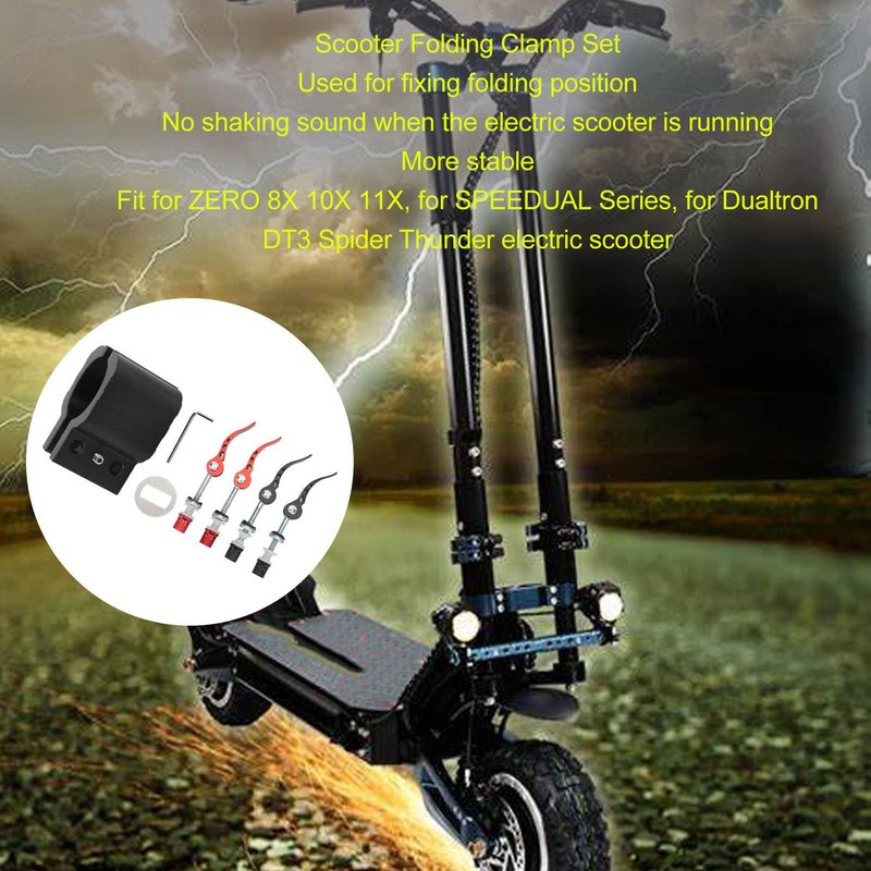 Alomejor Electric Scooter Lock,Quick Release Lever Rugged clamp with hex Wrench for commuters Travelers Urban Riders Daily use