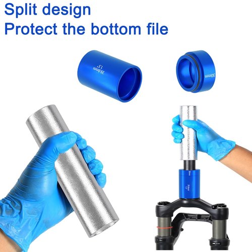 LIFTATAPA Bike Fork Crown Race Setting Tool, 3PCS Bicycle Fork Nut Setting Installer, Aluminum Alloy Bicycle Repairing Front Fork Setter Kit for 28.6mm Outside Diameter Front Fork