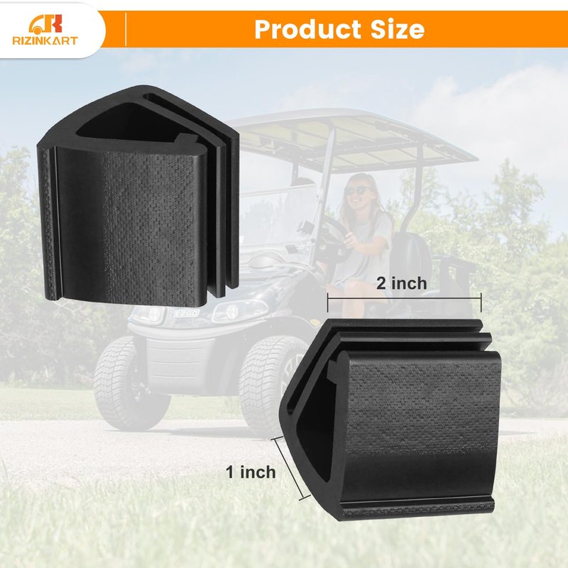Rizinkart Golf Cart Windshield Retaining Clips Universal Fit EZGO TXT 2014+ ,Club Car, Yamaha,Upper Windshield Clips for 1'' × 1'' Tube