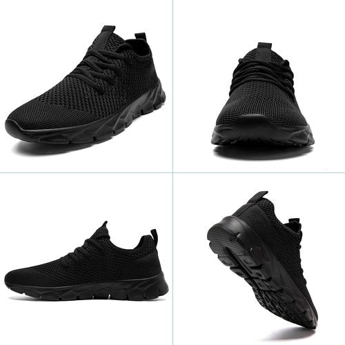 GDEKLO Mens Running Shoes Walking Tennis Sneakers Slip on Gym Workout Athletic Lightweight Casual Sport Shoes Black Szie 13