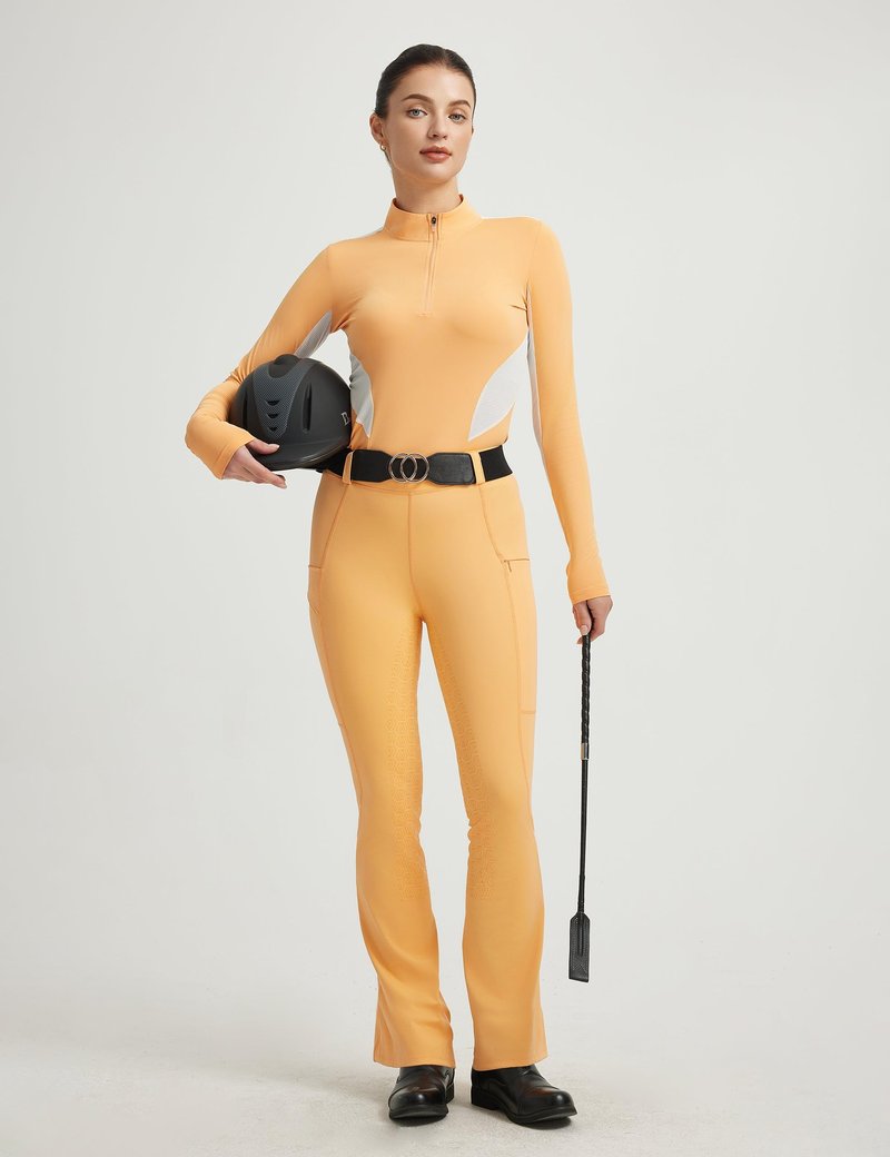 FitsT4 Sports Women's Bootcut Horse Riding Pants Full Seat Equestrian Breeches Summer Riding Tights Cabbage X-Small