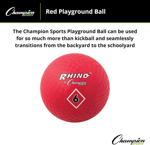 Champion Sports Playground Ball - Durable High-Bounce Balls in Multiple Sizes for Gym & Play