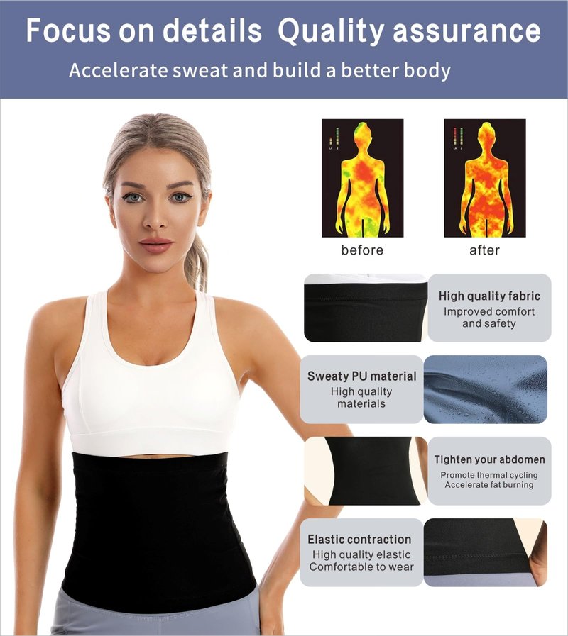 Dokelovy Sauna Suit Waist Trainer for Women,Waist Trimmer Belt Waist Toner Weight Loss Shapewear, Workout Fitness Yoga Gym