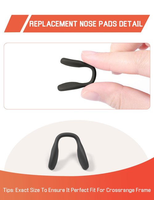 Bwake Standard Fit Replacement Nose Pieces Pads for Oakley Split Time Sunglasses OO4129 - Black