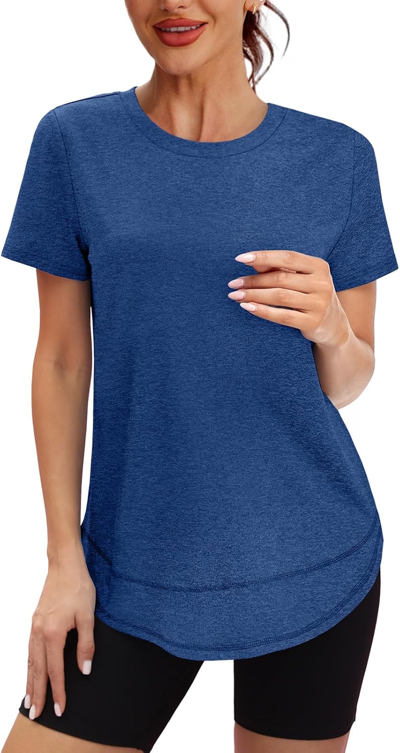 XIEERDUO Women's Quick-Dry Workout Tops - Short Sleeve Shirts for Hiking & Running | S-3XL
