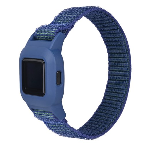 Sport Mesh Nylon Straps Compatible with Garmin vivofit jr 3 Fitness Tracker Accessory Watchband (Midnight Fog)