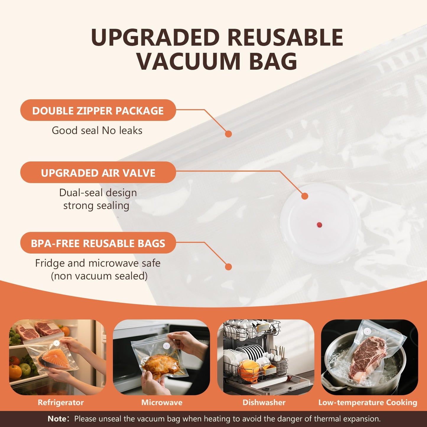 Kayiant Vacuum Sealer For Food (Compact Vacuum Sealers+ 30 Reusable Vacuum Bags), Powerful Handheld Vacuum Sealer for 10X Preservation & Fresh