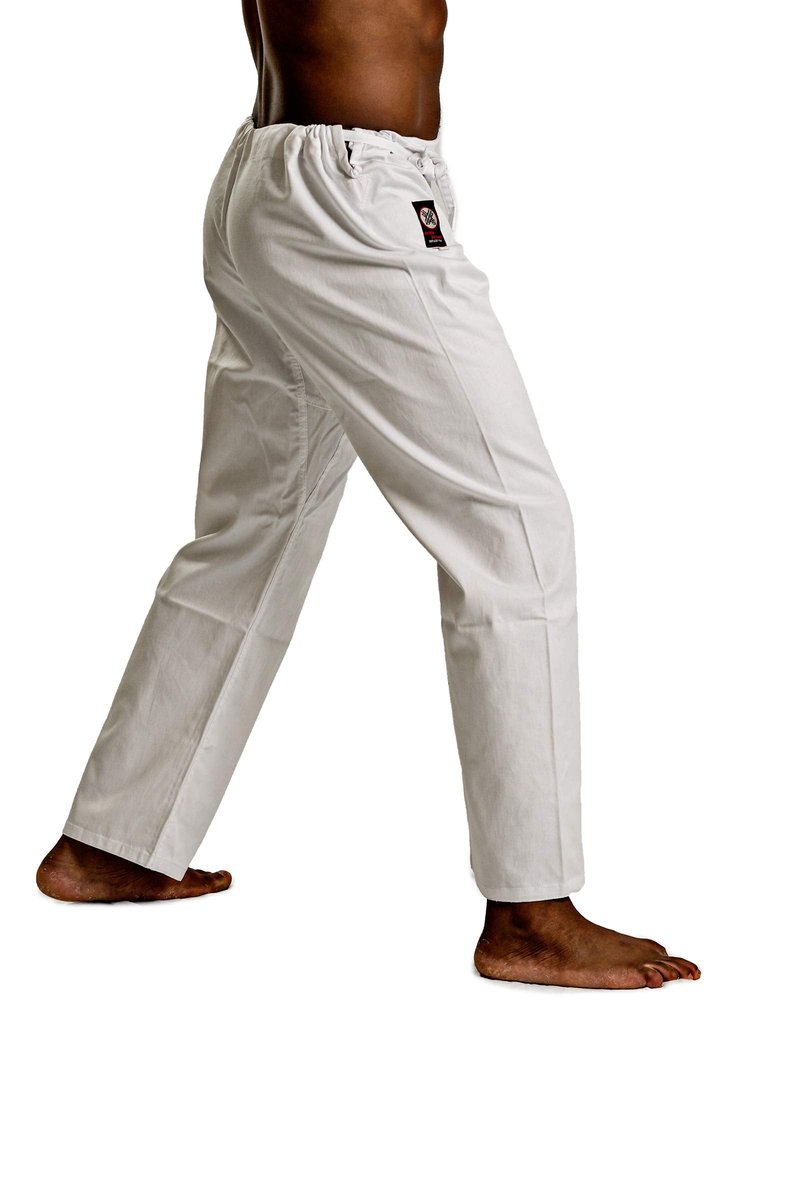 Ronin Pants Middle Weight 100% Cotton (White, 6)