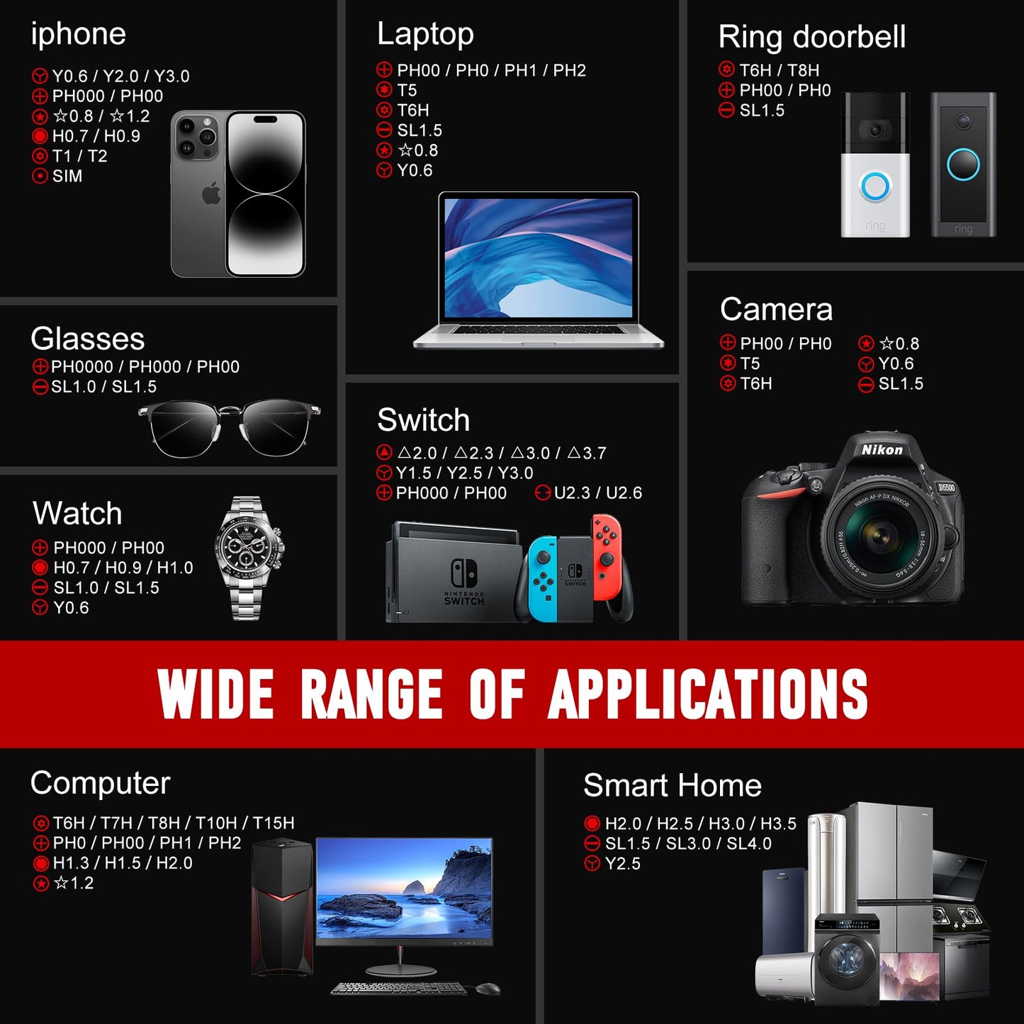 SHARDEN Precision Screwdriver Set, 60 in 1 Screw Driver Set Kit with Torx, Phillips, Flathead, Mini Repair Tools Kit for Laptop, Phone, MacBook, Computer, Electronics, Glasses, Watch